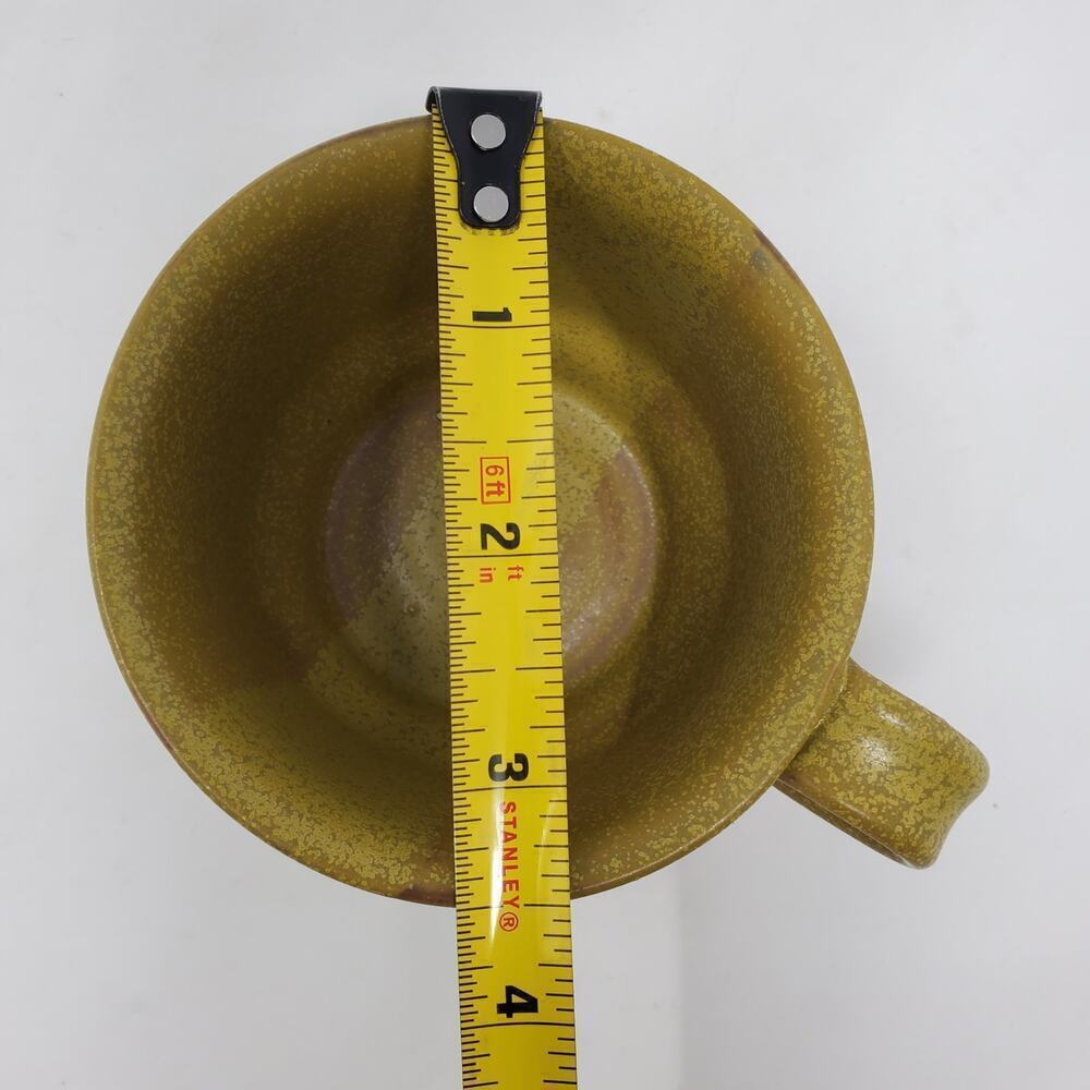 Ceramic Set of 3 Cups and Saucers - Earth Tone Asian-Inspired Tea Coffee Set - Picture 10 of 10